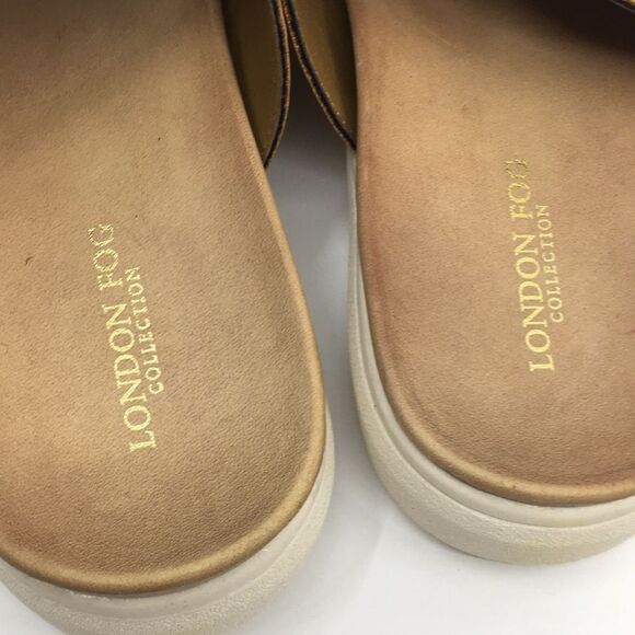 NIB London Fog Women's Cognac Nubuck Lorraine Double Strap Sandals - 10M - Picture 10 of 16